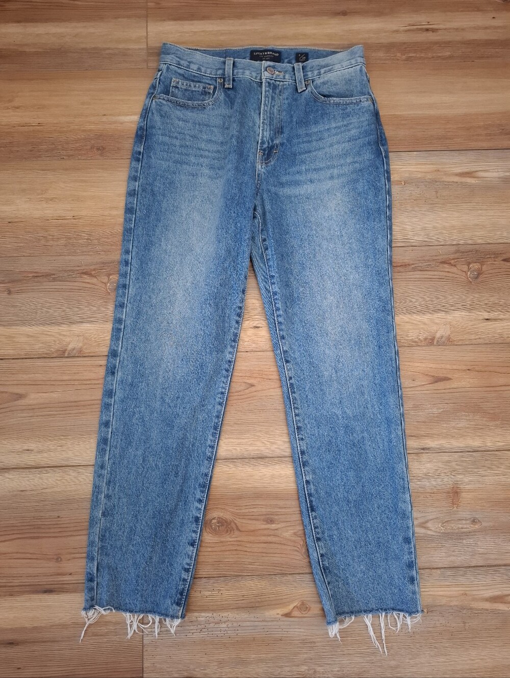 Lucky Brand Drew High Rise Mom Jeans Women's 6 28 Blue